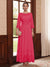 A-Line/Princess Scoop Long Sleeves Ankle Length Mother of the Bride Dresses With Embroidery & Lace