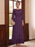A-Line/Princess Scoop Long Sleeves Ankle Length Mother of the Bride Dresses With Embroidery & Lace