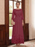 A-Line/Princess Scoop Long Sleeves Ankle Length Mother of the Bride Dresses With Embroidery & Lace