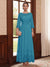 A-Line/Princess Scoop Long Sleeves Ankle Length Mother of the Bride Dresses With Embroidery & Lace