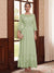 A-Line/Princess Scoop Long Sleeves Ankle Length Mother of the Bride Dresses With Embroidery & Lace