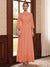 A-Line/Princess Scoop Long Sleeves Ankle Length Mother of the Bride Dresses With Embroidery & Lace