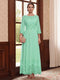 A-Line/Princess Scoop Long Sleeves Ankle Length Mother of the Bride Dresses With Embroidery & Lace