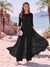 Jumpsuit Scoop Half Sleeves Floor-Length Mother of the Bride Dresses with Applique