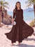 Jumpsuit Scoop Half Sleeves Floor-Length Mother of the Bride Dresses with Applique