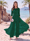 Jumpsuit Scoop Half Sleeves Floor-Length Mother of the Bride Dresses with Applique