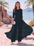Jumpsuit Scoop Half Sleeves Floor-Length Mother of the Bride Dresses with Applique