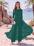Jumpsuit Scoop Half Sleeves Floor-Length Mother of the Bride Dresses with Applique