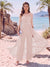 Jumpsuit Scoop Half Sleeves Floor-Length Mother of the Bride Dresses with Applique