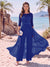 Jumpsuit Scoop Half Sleeves Floor-Length Mother of the Bride Dresses with Applique