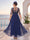 Jumpsuit Scoop Half Sleeves Floor-Length Plus SIze Mother of the Bride Dresses with Applique
