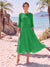 A-Line/Princess Scoop 3/4 Sleeves Knee-Length Mother of the Bride Dresses with Applique