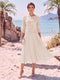 A-Line/Princess Scoop 3/4 Sleeves Knee-Length Mother of the Bride Dresses with Applique