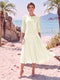 A-Line/Princess Scoop 3/4 Sleeves Knee-Length Mother of the Bride Dresses with Applique