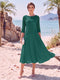 A-Line/Princess Scoop 3/4 Sleeves Knee-Length Mother of the Bride Dresses with Applique