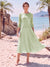 A-Line/Princess Scoop 3/4 Sleeves Knee-Length Mother of the Bride Dresses with Applique