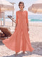 Jumpsuit Scoop 3/4 Sleeves Floor-Length Mother of the Bride Dresses with Applique & Lace