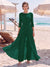 Jumpsuit Scoop 3/4 Sleeves Floor-Length Mother of the Bride Dresses with Applique & Lace