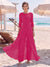 Jumpsuit Scoop 3/4 Sleeves Floor-Length Mother of the Bride Dresses with Applique & Lace