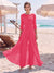 Jumpsuit Scoop 3/4 Sleeves Floor-Length Mother of the Bride Dresses with Applique & Lace