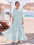 Jumpsuit Scoop 3/4 Sleeves Floor-Length Mother of the Bride Dresses with Applique & Lace