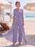 Jumpsuit Scoop 3/4 Sleeves Floor-Length Mother of the Bride Dresses with Applique & Lace
