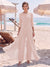 Jumpsuit Scoop 3/4 Sleeves Floor-Length Mother of the Bride Dresses with Applique & Lace