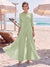 Jumpsuit Scoop 3/4 Sleeves Floor-Length Mother of the Bride Dresses with Applique & Lace