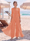 Jumpsuit Scoop 3/4 Sleeves Floor-Length Mother of the Bride Dresses with Applique & Lace