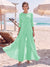 Jumpsuit Scoop 3/4 Sleeves Floor-Length Mother of the Bride Dresses with Applique & Lace