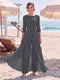 Jumpsuit Scoop 3/4 Sleeves Floor-Length Mother of the Bride Dresses with Applique & Lace