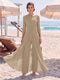 Jumpsuit Scoop 3/4 Sleeves Floor-Length Mother of the Bride Dresses with Applique & Lace