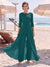 Jumpsuit Scoop 3/4 Sleeves Floor-Length Mother of the Bride Dresses with Applique & Lace