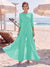 Jumpsuit Scoop 3/4 Sleeves Floor-Length Mother of the Bride Dresses with Applique & Lace