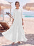 Jumpsuit Scoop 3/4 Sleeves Floor-Length Mother of the Bride Dresses with Applique & Lace