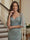 Trumpet/Mermaid V-Neck Half Sleeves Floor-Length Mother of the Bride Dresses with Applique & Split Side