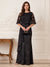 A-Line/Princess Scoop Half Sleeves Floor-Length Mother of the Bride Dresses with Ruffles