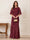 A-Line/Princess Scoop Half Sleeves Floor-Length Mother of the Bride Dresses with Ruffles