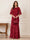 A-Line/Princess Scoop Half Sleeves Floor-Length Mother of the Bride Dresses with Ruffles
