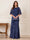 A-Line/Princess Scoop Half Sleeves Floor-Length Mother of the Bride Dresses with Ruffles
