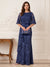 A-Line/Princess Scoop Half Sleeves Floor-Length Mother of the Bride Dresses with Ruffles