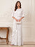 A-Line/Princess Scoop Half Sleeves Floor-Length Mother of the Bride Dresses with Ruffles