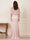 Trumpet/Mermaid Off the Shoulder Half Sleeves Floor-Length Mother of the Bride Dresses with Applique & 3D Floral
