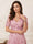 A-Line/Princess Short Sleeves V Neck Floor-Length Mother of the Bride Dresses with 3D Floral