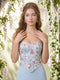 A-Line/Princess Strapless Sleeveless Floor-Length Evening Dresses with Embroidery