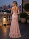 Trumpet/Mermaid Strapless Sleeveless Floor-Length Evening Dresses with 3D Floral & Ruched
