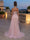 Trumpet/Mermaid Strapless Sleeveless Floor-Length Evening Dresses with Sequins & Split Side