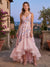 A-Line/Princess V-Neck Sleeveless Asymmetrical Evening Dresses with Ruffles & 3D Floral