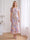 Sheath/Column Scoop Short Sleeves Ankle-Length Wedding Guest Dresses with Embroidery & 3D Floral