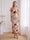 Sheath/Column Scoop Short Sleeves Ankle-Length Wedding Guest Dresses with Embroidery & 3D Floral